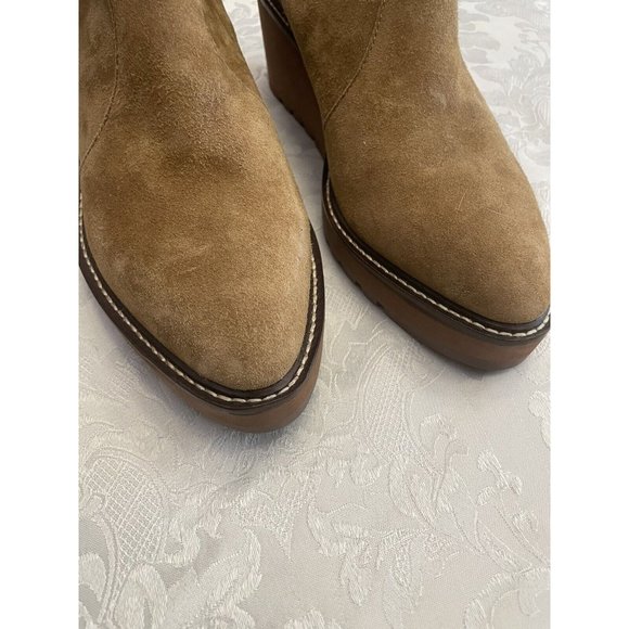Cecilia New York Gemma Size 10 Slip On Low Wedge Boot Nutella Bootie - Picture 9 of 11